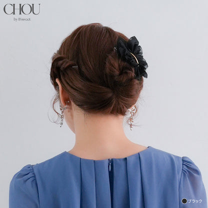 【ac264mo】シフォンフラワーバレッタ