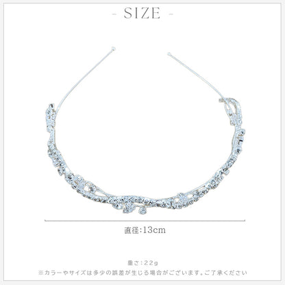 【ac271mo】クリスタルライン リーフカチューシャ