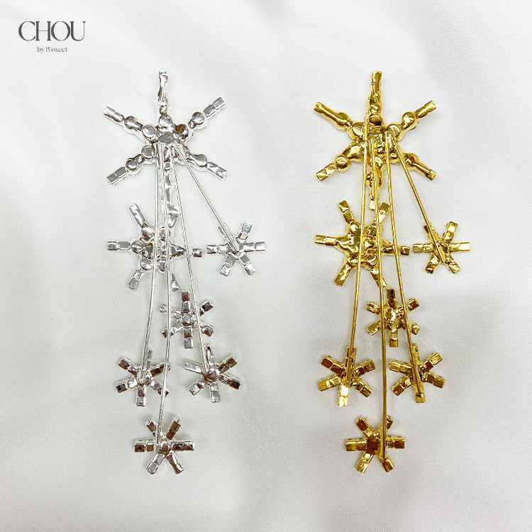 【ac280mo】スターモチーフ ロングピアス