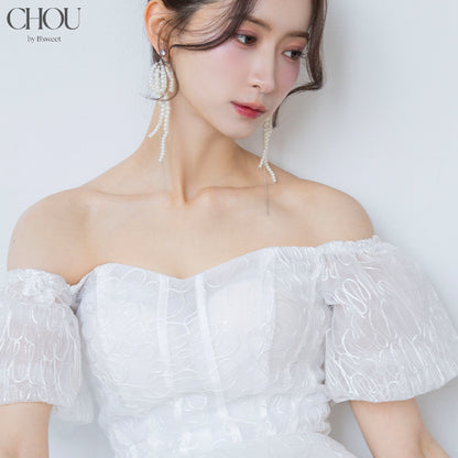 【ac286mo】パールタッセルピアス