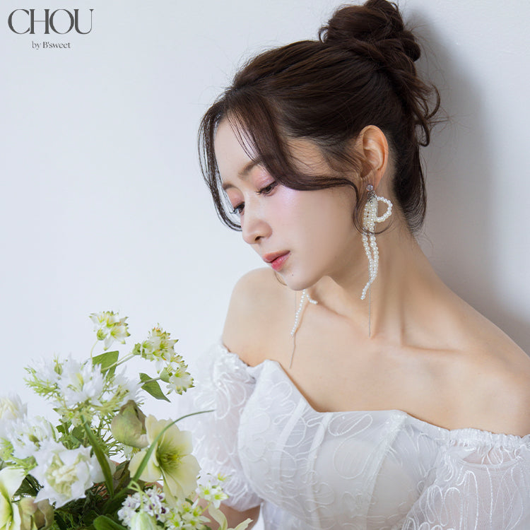 【ac286mo】パールタッセルピアス