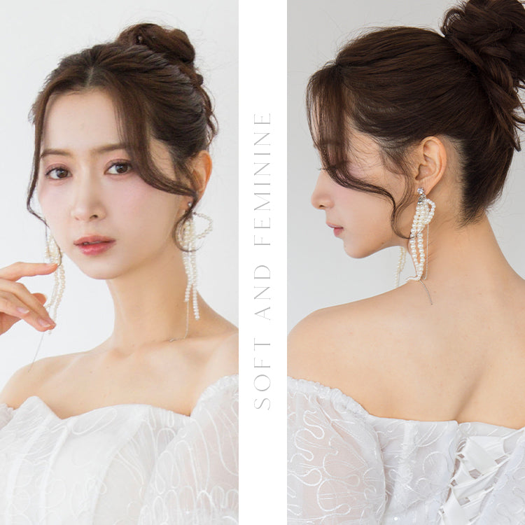 【ac286mo】パールタッセルピアス