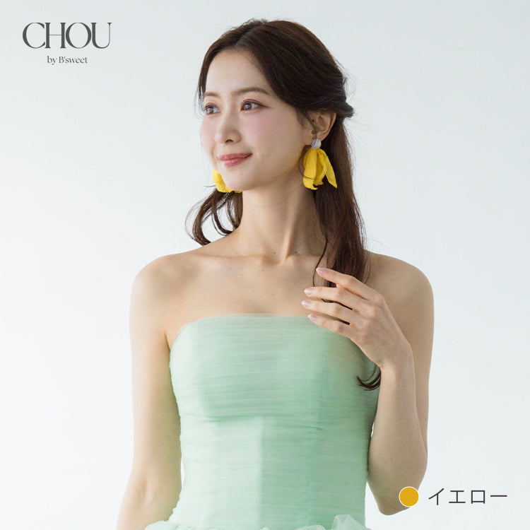 【ac289mo】シフォンブルーミングピアス