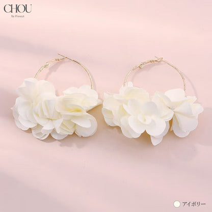 【ac290mo】リングフラワーピアス