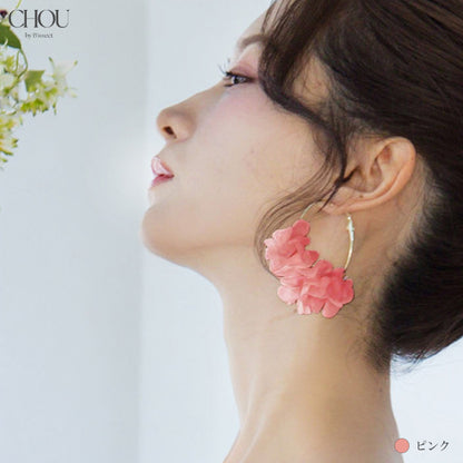 【ac290mo】リングフラワーピアス