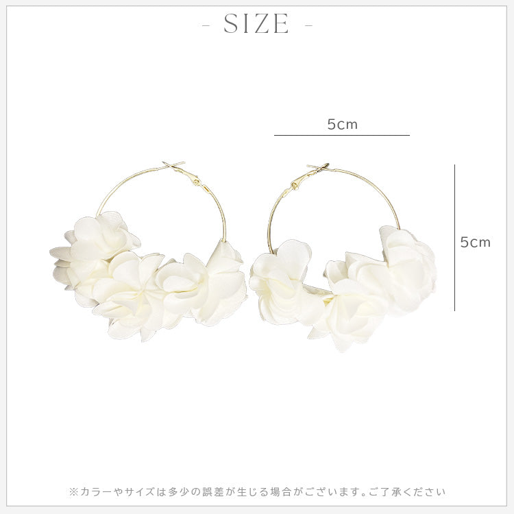 【ac290mo】リングフラワーピアス
