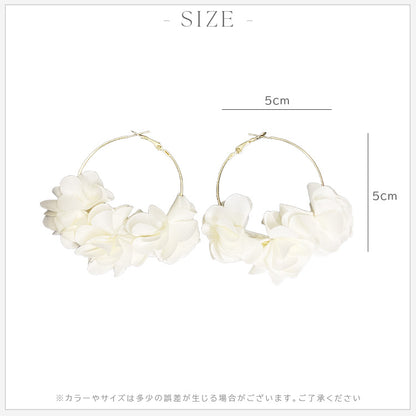 【ac290mo】リングフラワーピアス