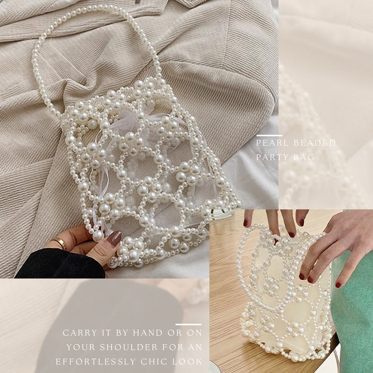 【bb87vn】ビーズミニハンドパールバッグ