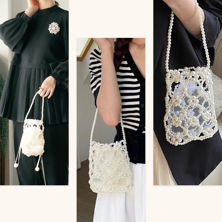 【bb87vn】ビーズミニハンドパールバッグ