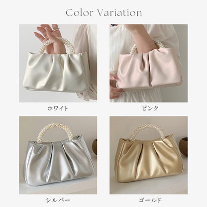 【bb88vn】2wayパールハンドルミニバッグ