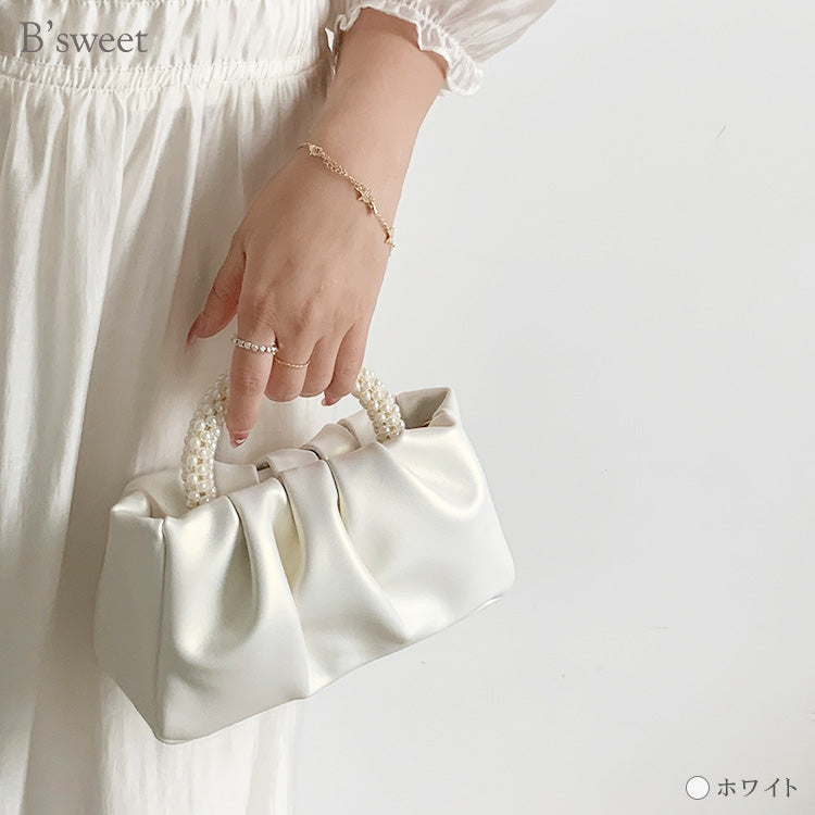 【bb88vn】2wayパールハンドルミニバッグ