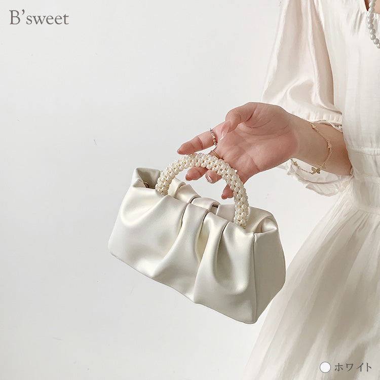 【bb88vn】2wayパールハンドルミニバッグ