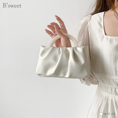 【bb88vn】2wayパールハンドルミニバッグ