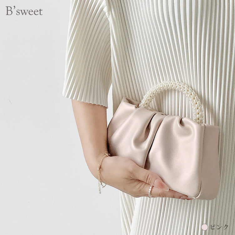 【bb88vn】2wayパールハンドルミニバッグ