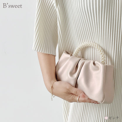 【bb88vn】2wayパールハンドルミニバッグ