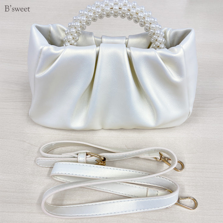 【bb88vn】2wayパールハンドルミニバッグ