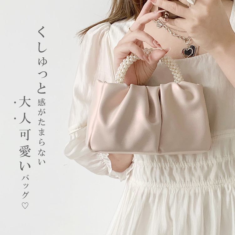 【bb88vn】2wayパールハンドルミニバッグ