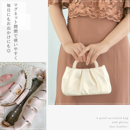【bb88vn】2wayパールハンドルミニバッグ