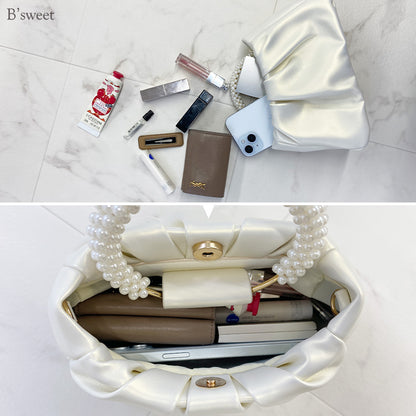 【bb88vn】2wayパールハンドルミニバッグ