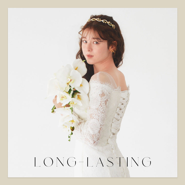 【 flo165bm】クンシラン 造花ブーケ　ホワイト