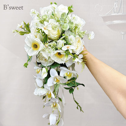 【flo166bm】ミックスフラワーブーケ　ホワイト