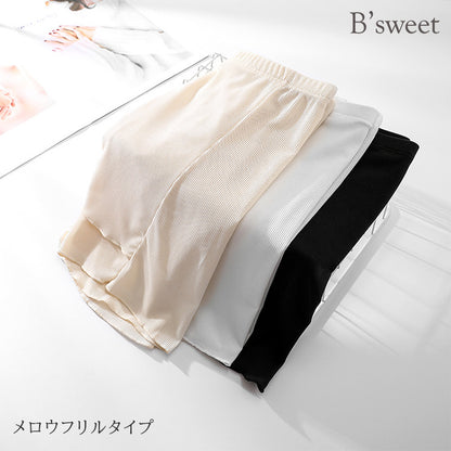【in17】ペチパンツ Yラインカバー ペチコート 透け防止 インナー カバーパンツ ヒップライン Yゾーン Yライン レディース ワンピース スカート ストレッチ 透けない 張り付き防止 夏 吸汗速乾 快適 蒸れない