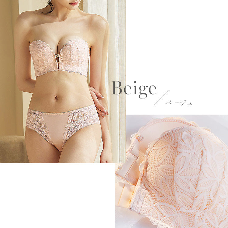 【in21】選べるセット ブラ単品 / 上下セット ストラップレスノンワイヤーブラ