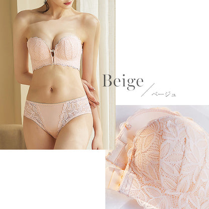 【in21】選べるセット ブラ単品 / 上下セット ストラップレスノンワイヤーブラ