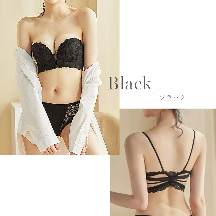 【in21】選べるセット ブラ単品 / 上下セット ストラップレスノンワイヤーブラ