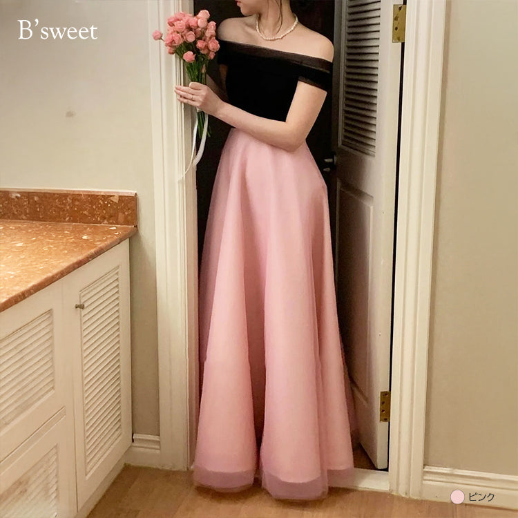 【kd150jx】3wayバイカラードレス　Aライン