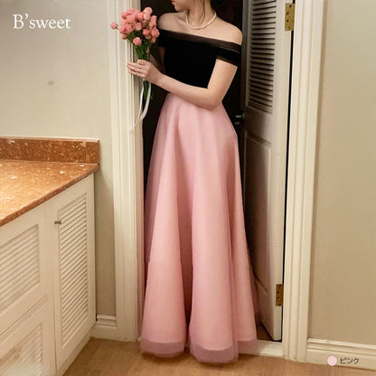 【kd150jx】3wayバイカラードレス　Aライン