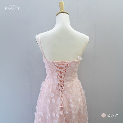 【kd164jx】2wayフラワーモチーフドレス　Aライン