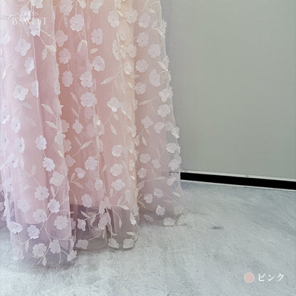【kd164jx】2wayフラワーモチーフドレス　Aライン