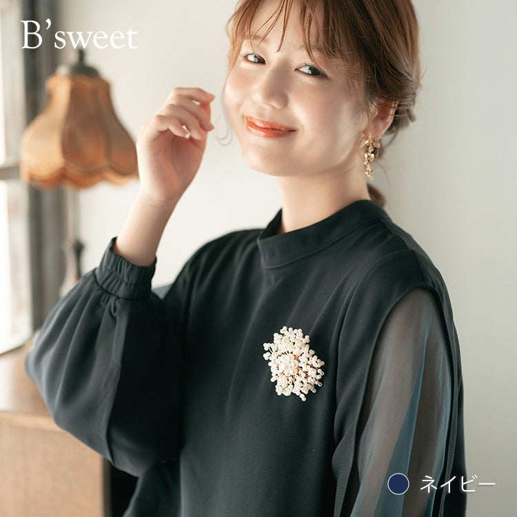 【pd49cy】プリーツ切り替えセットアップパンツドレス