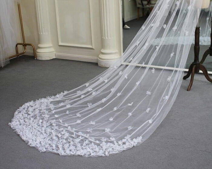 【ts159jd】ウエディング ベール Wedding Veil【ロング・1層・金属コーム付き】【幅は約1.5m・長さは約3m】結婚式 ウェディングベール ホワイト