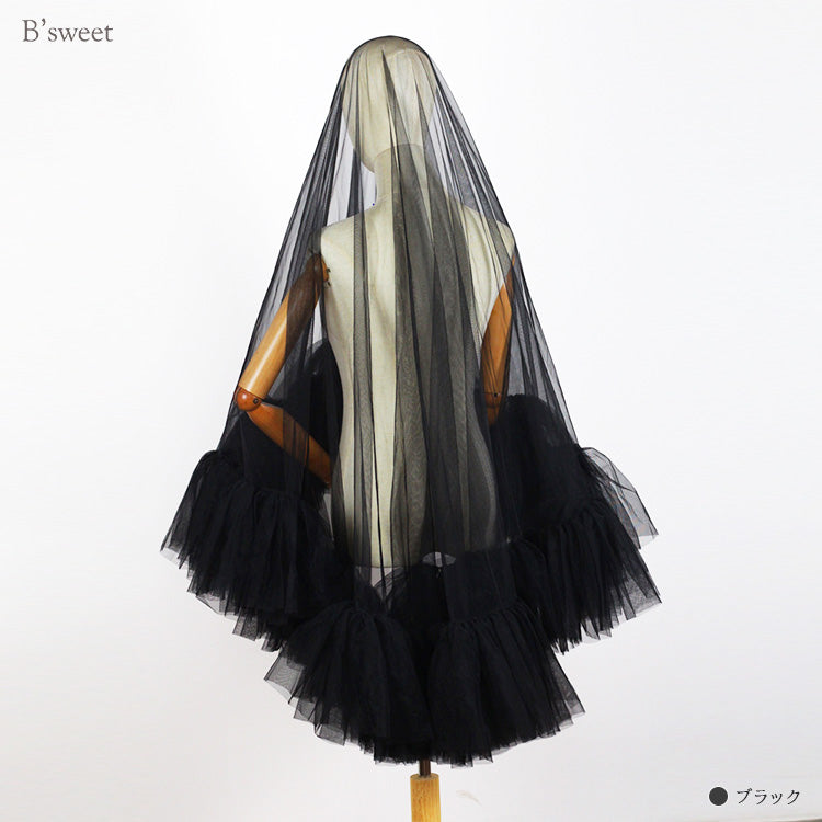 【ts245jd】ふんわり華やぐミディアムベール【長さ約190cm】