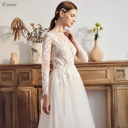 【ur75】	刺繡スリーブドレス　Aライン