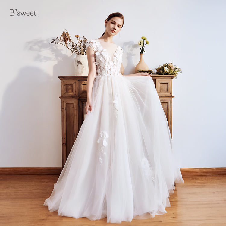 ur76】 フラワーチュールドレス Aライン – ドレスショップ通販 DRESS B
