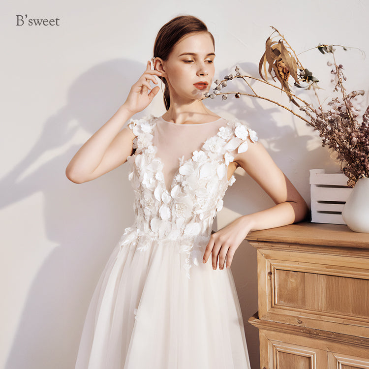 ur76】 フラワーチュールドレス Aライン – ドレスショップ通販 DRESS B