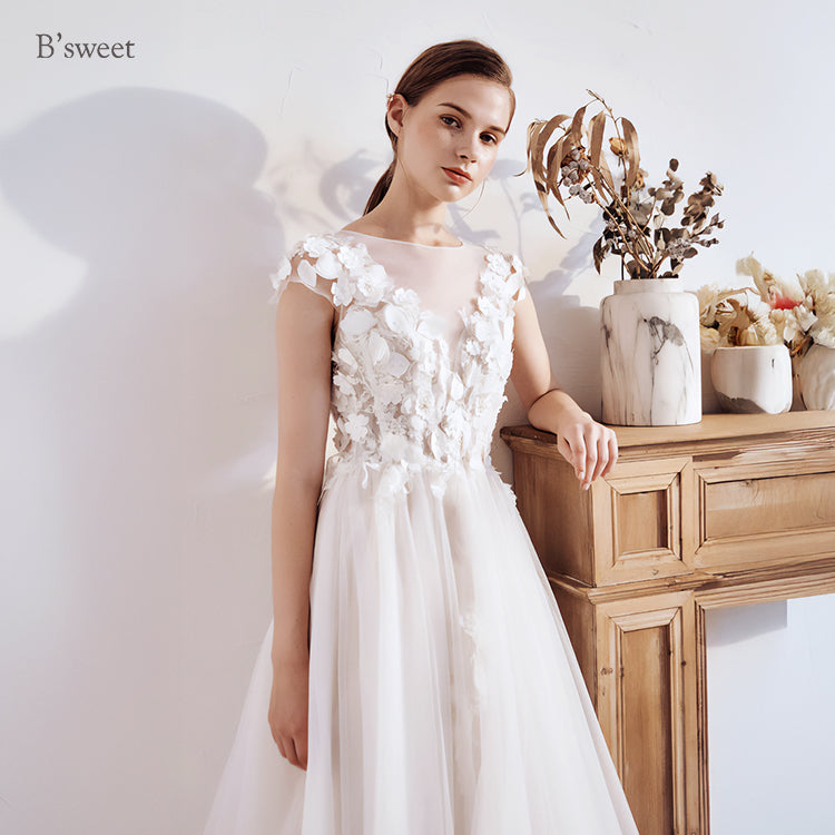 ur76】 フラワーチュールドレス Aライン – ドレスショップ通販 DRESS B