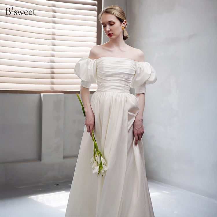 【ur79】	オフショルフィッシュテールドレス  Aライン　