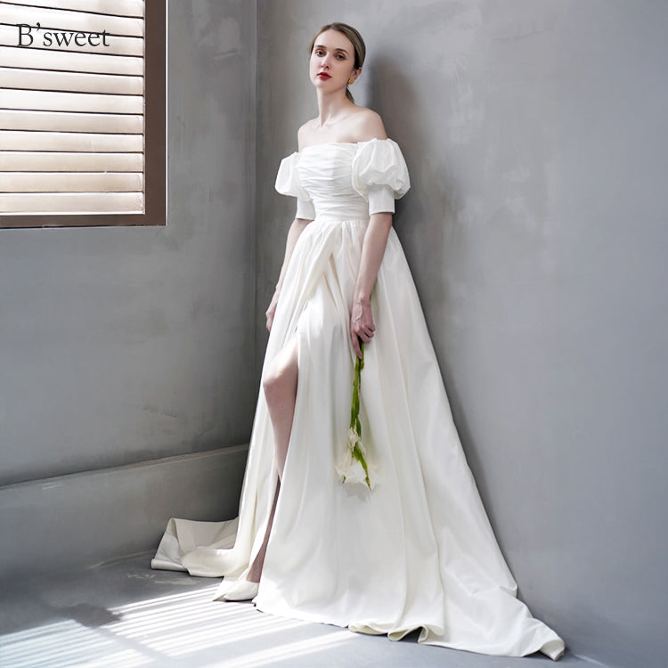 【ur79】	オフショルフィッシュテールドレス  Aライン　