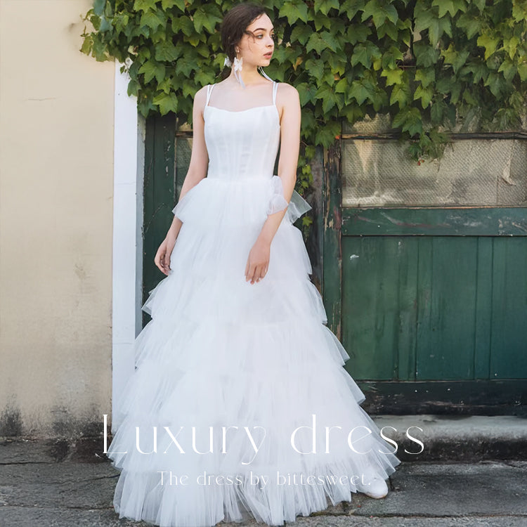 【ur80】	キャミソールチュールドレス　Aライン