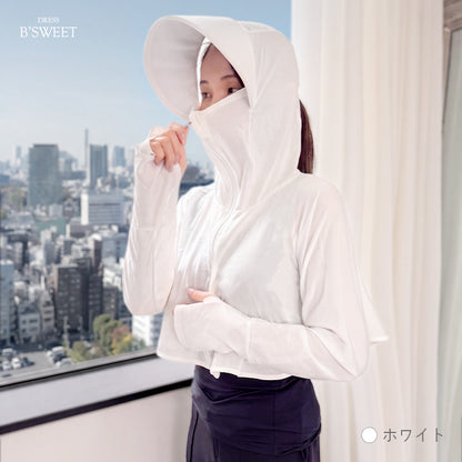 【uvpk1】ショート丈UVカットパーカー