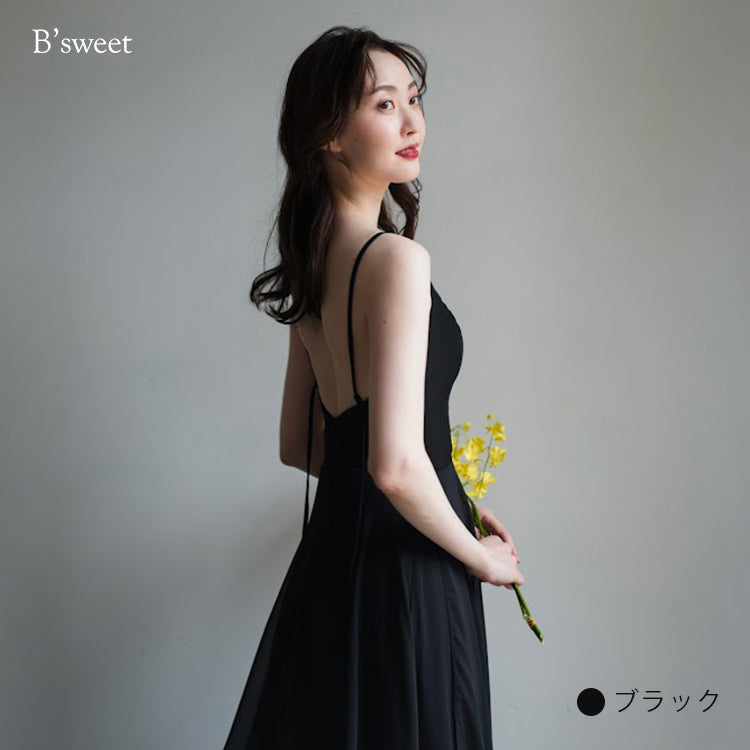 【wd173jx】キャミソールスリットドレス　スレンダーライン