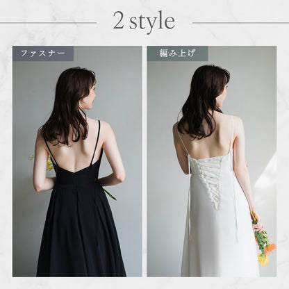 【wd173jx】キャミソールスリットドレス　スレンダーライン