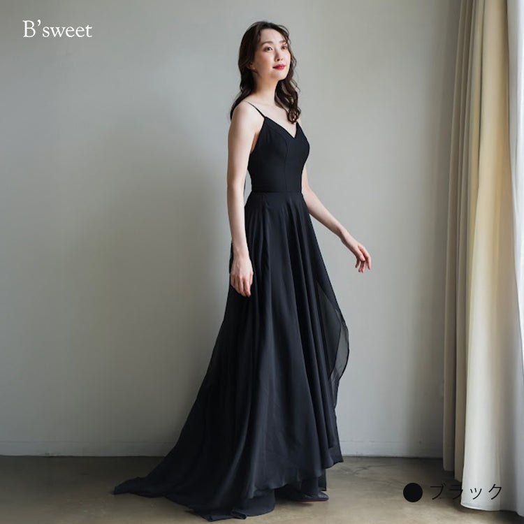 【wd173jx】キャミソールスリットドレス　スレンダーライン