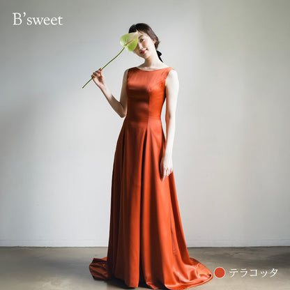 【wd181jx】バックオープンノースリーブドレス　Aライン