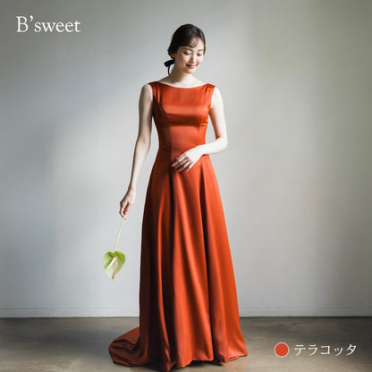 【wd181jx】バックオープンノースリーブドレス　Aライン