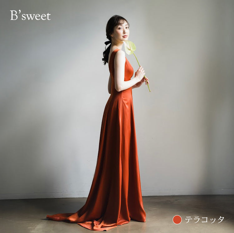 【wd181jx】バックオープンノースリーブドレス　Aライン